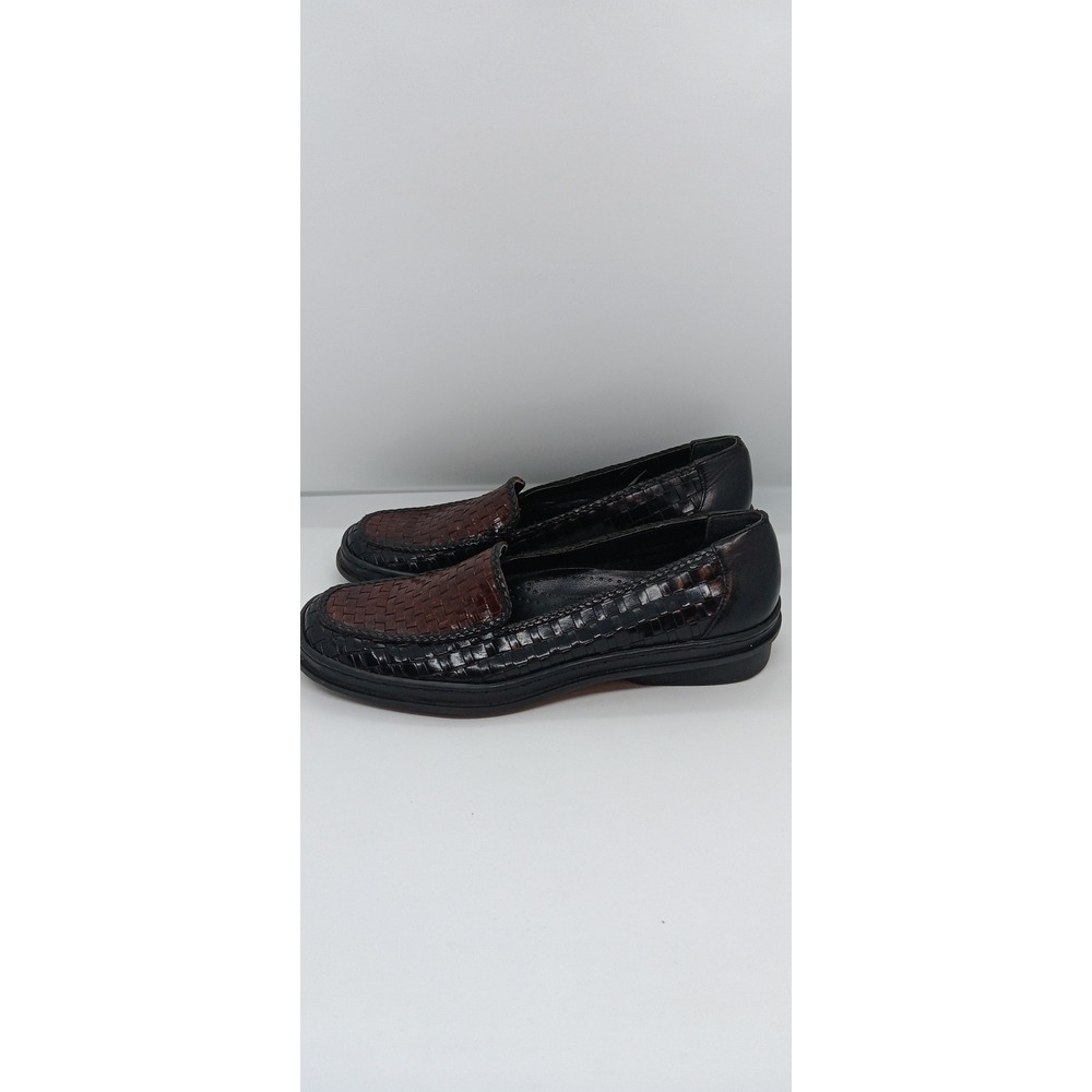 Trotters Womens Woven Loafers Black Brown Slip On Shoes Size 7N Narrow T2186 - Picture 4 of 7